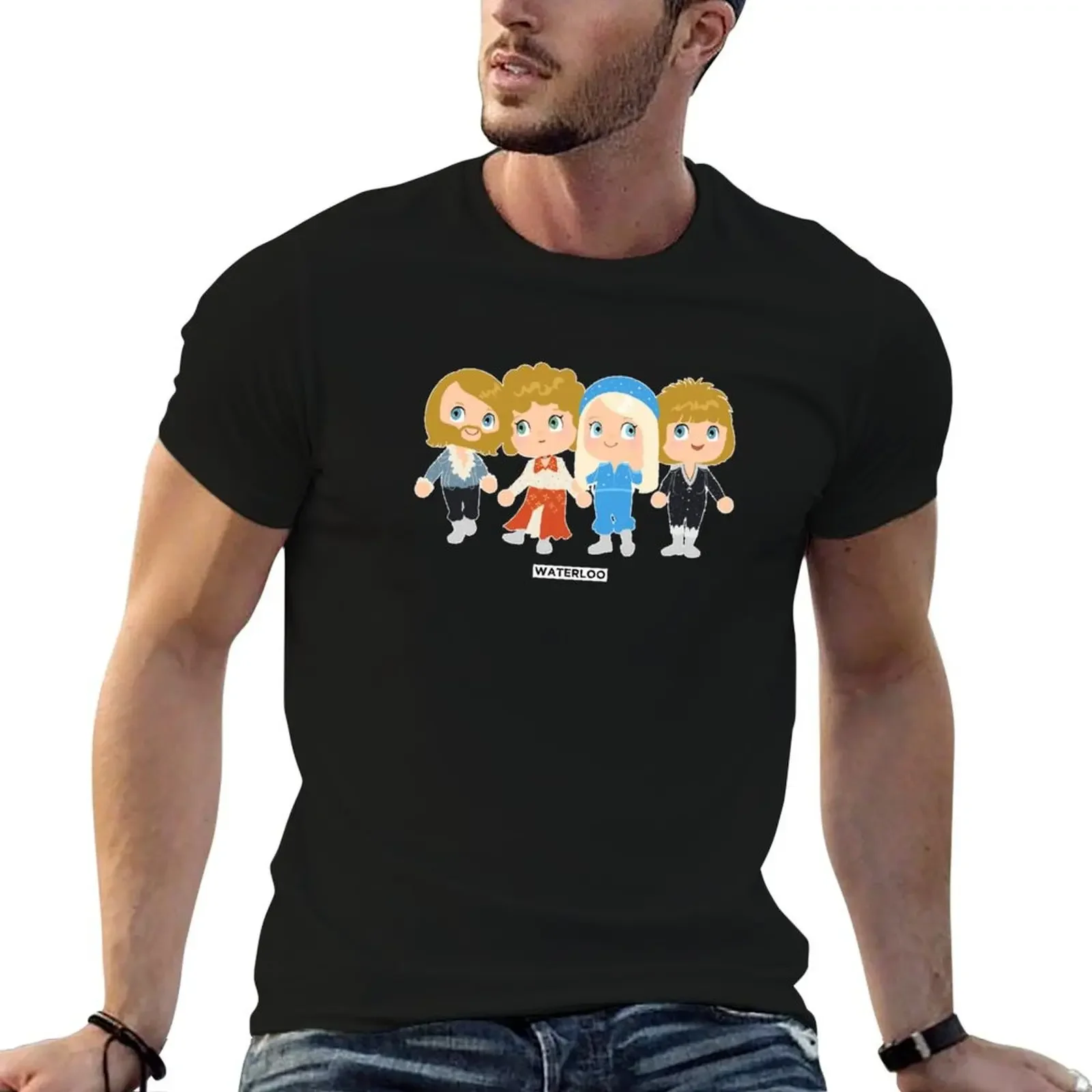 Waterloo, ABBA, ESC 1974 Sweden T-Shirt summer clothes for a boy cute clothes korean fashion men clothing