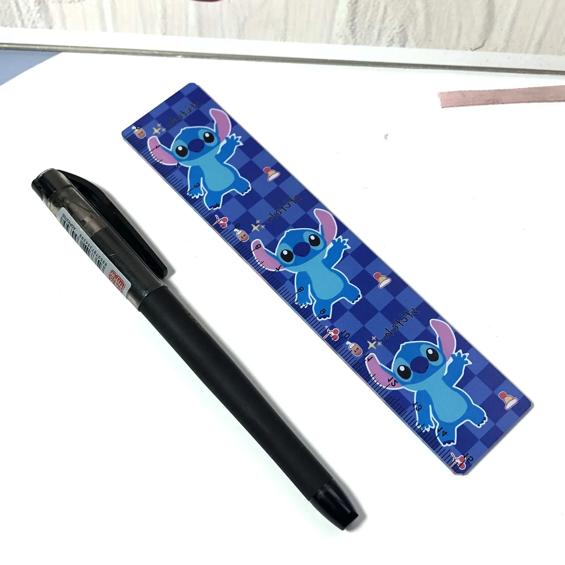 1Set Creative Disney Stitch Rulers Student Stationery Triangle Ruler School Supplies Kids Gift Wholesale