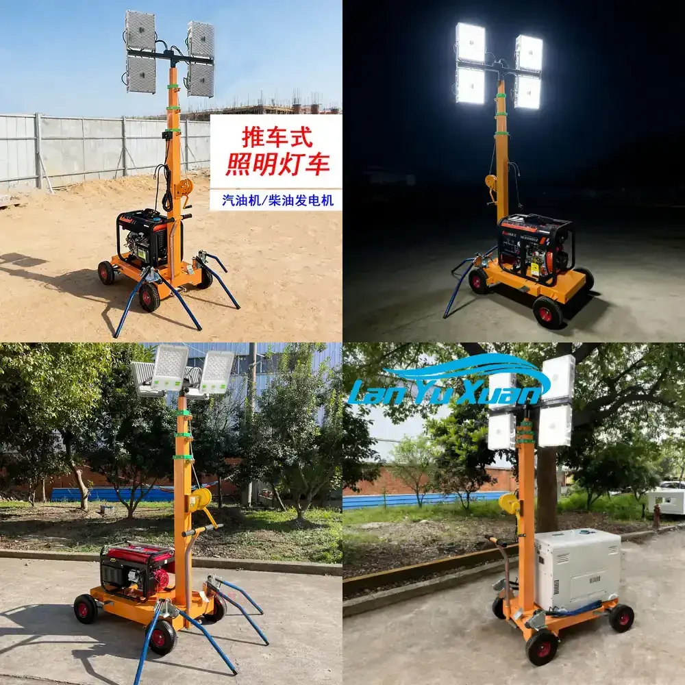 

2026 LED Light Tower for HMF955-S Portable Manual Hydraulic Lift Outdoor Lighting System for Engine