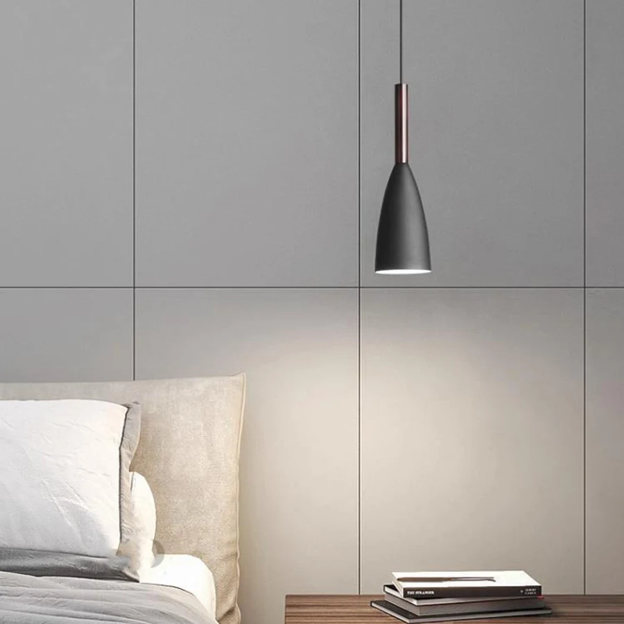 Restaurant pendant light Nordic modern minimalist dining room hanging light single head household bedroom bedside lamp dining ta
