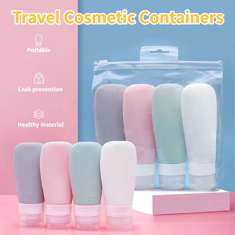 

Nordic Travel Cosmetic Containers Hose Squeeze Bottle Portable Essence Shampoo Shower Gel Leakproof Container Sub-bottle Set