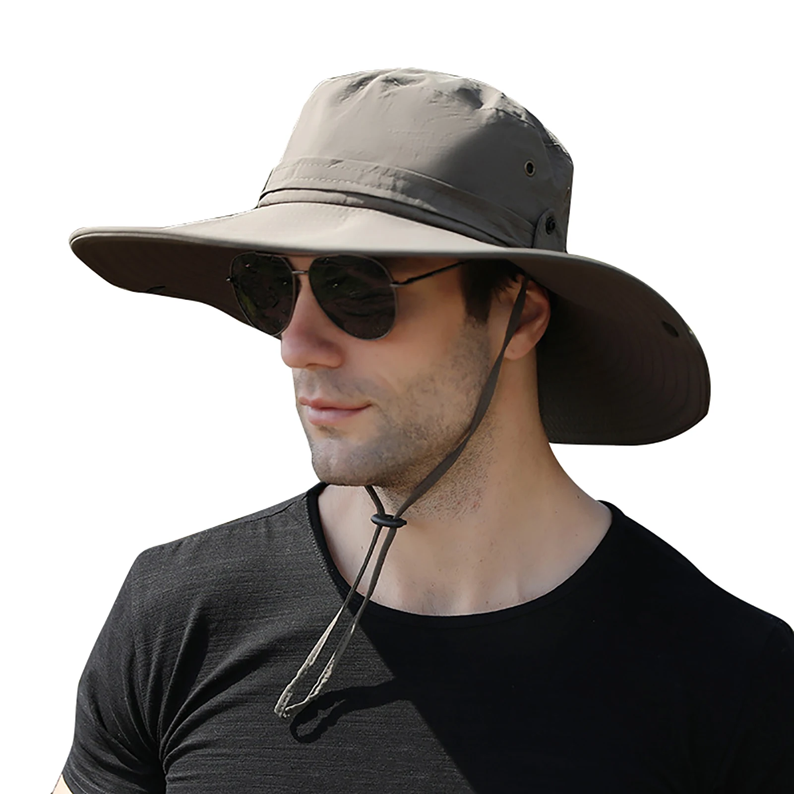 Outdoor Folding Hat Wide Brim Summer Waterproof Quick-Drying Practical Men's Sun Fisherman Hat For Hiking Camping