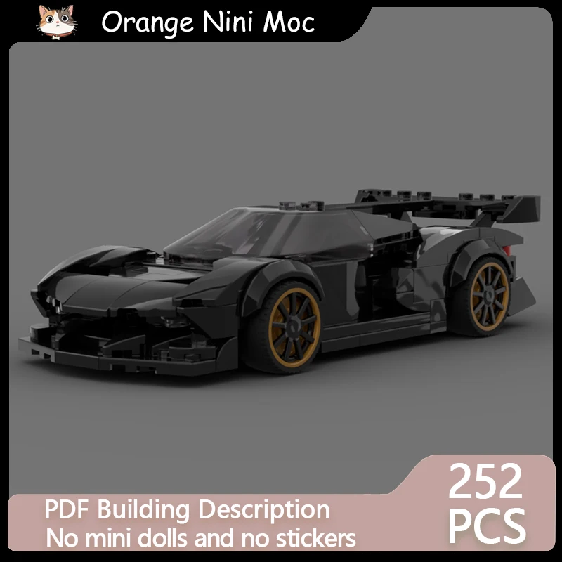 City Car Speed Racing Model MOC Building Bricks Sportscar Pineapple Modular Technology Gifts Holiday Assemble Children Toys Suit