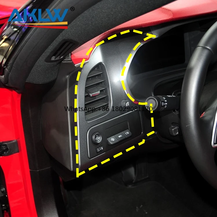 Für Corvette C7 Stingray Z06 Scheinwerfer Knopf Panel Abdeckung Luft auslass Dekoration Rahmen echte Kohle faser Innen zubehör