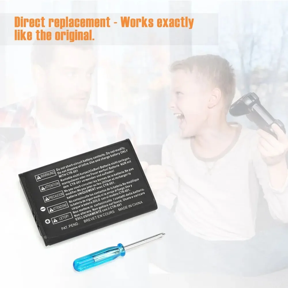 2000mAh 3.7V CTR-003 3DS Bateria CTR003 Baterias de íon de lítio para Nintendo 3DS/2DS Game Console N3DS CTR 003 Celular recarregável