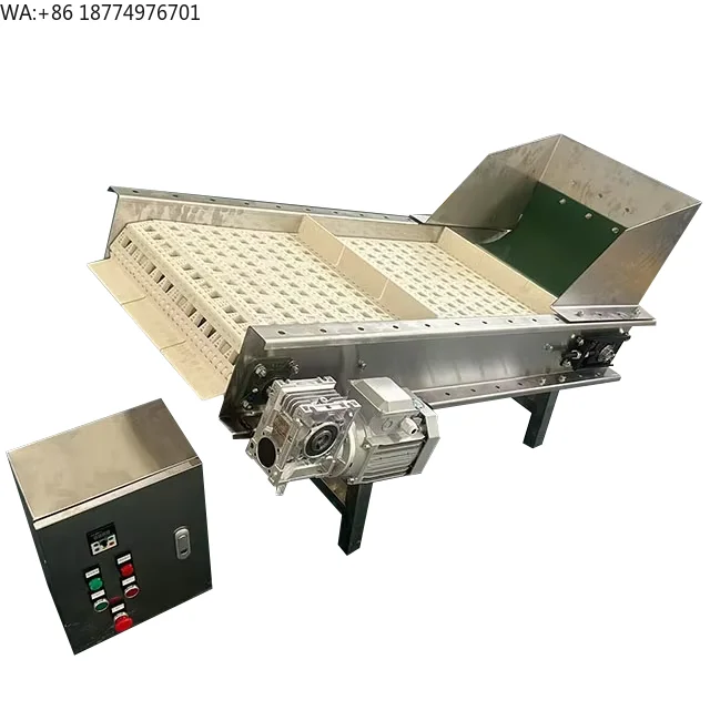 

Modular Belt Conveyor with Baffle for Transporting Ice Cubes Automatic Filtering of Ice Slag and Lifting Material Conveyor