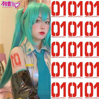 Cosplay Cartoon Anime Girl Hatsune Miku Tattoo Paste Sticker Digital Red 01 02 03 Anime Kawaii Customized Waterproof Arm Gifts