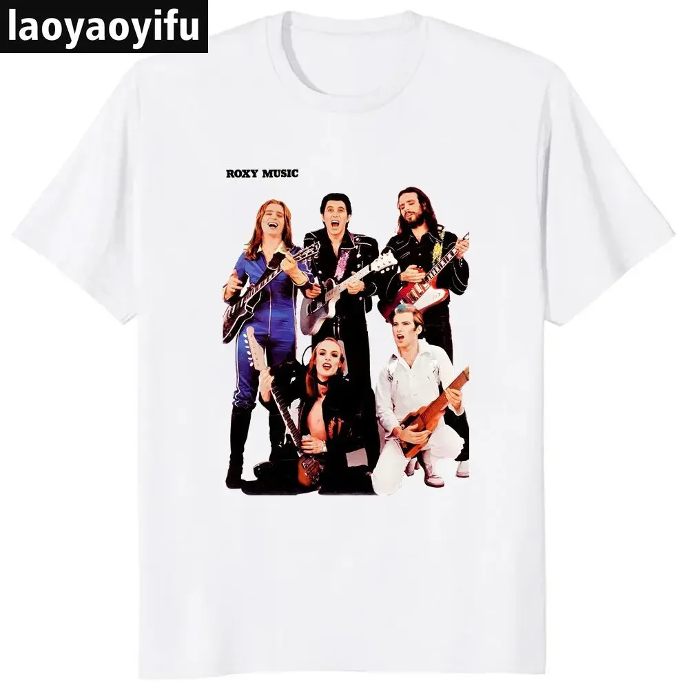 

Streetwear Vintage ROXY MUSIC Band Print T-shirt Summer Harajuku Short Sleeved Unisex Shirt Graphic Oversized T-shirt