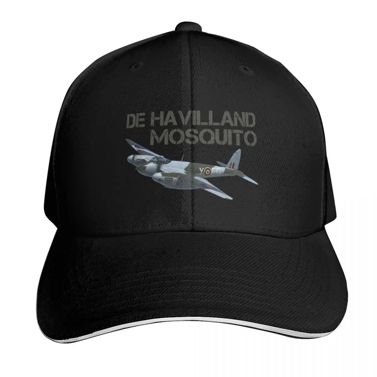 De Havilland Mosquito Aircraft Baseball Cap Quick Dry Performance Cotton Twill Breathable Contrast Two Tone Brim