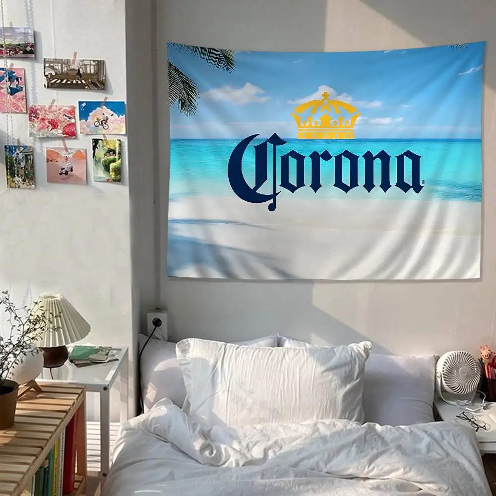 

Настенный гобелен с изображением пива Corona Extra, научно-фантастический дизайн, декор для дома, настенные панно