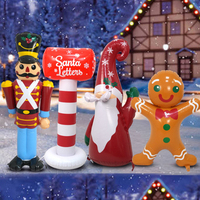 Christmas Inflatable Toys Cartoon PVC Inflatable Santa Claus Decoration Gingerbread People Christmas Eve Decoration Supplies
