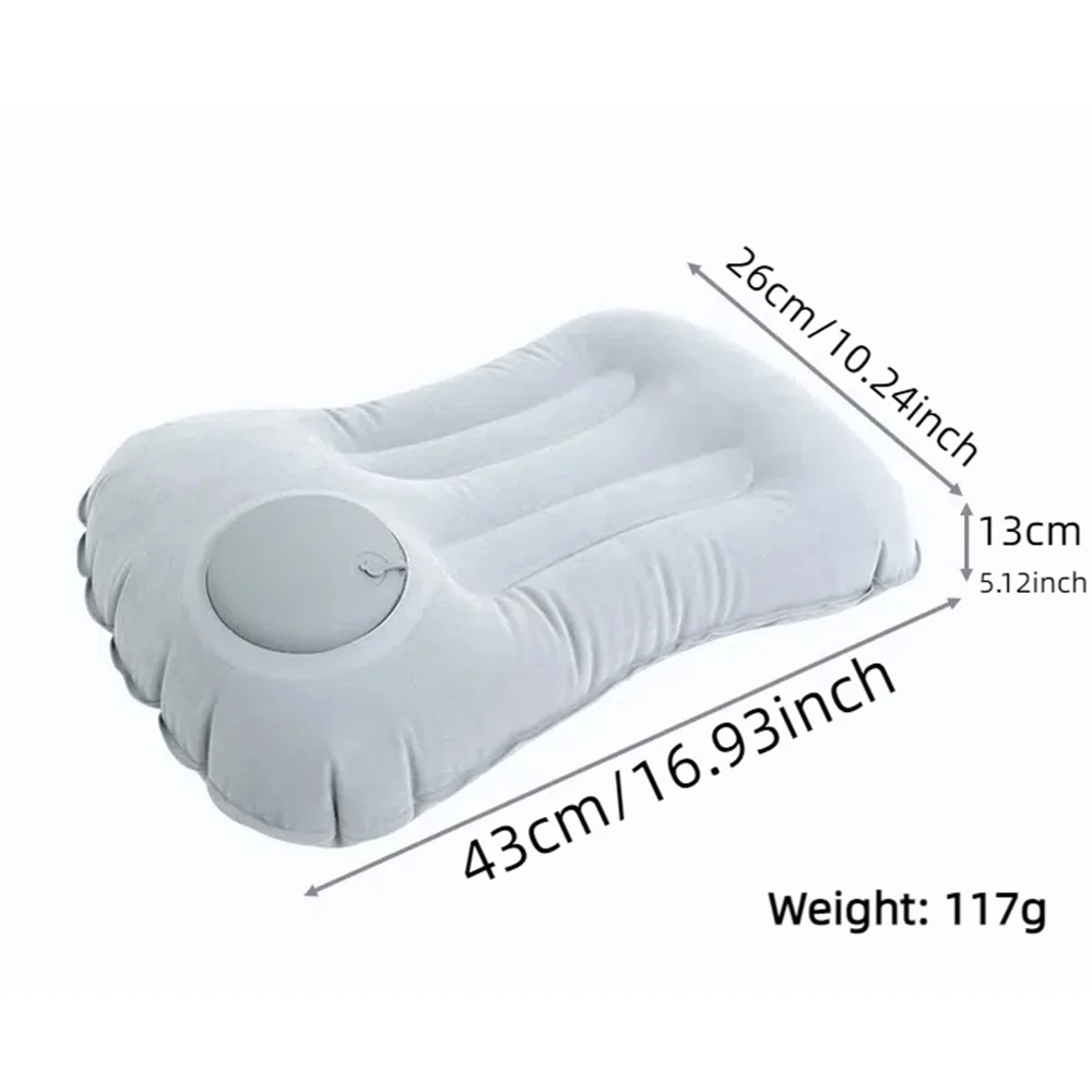Camping Inflatable Pillow Portable Ultralight Travel Hiking Pillow for Neck and Lumbar Support gallery 3