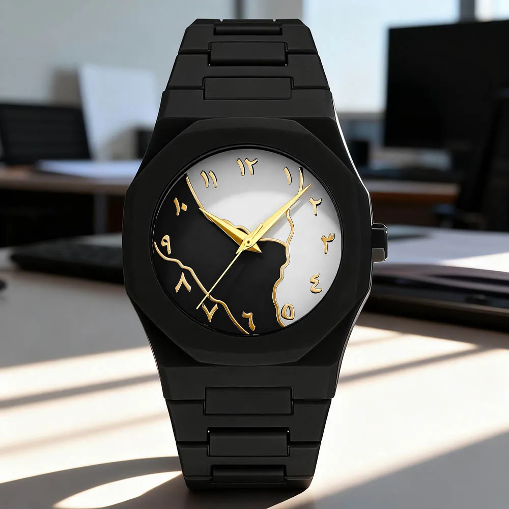 1-piece new watch, polygonal dial, fashionable and trendy accessory for outfit coordination, with a premium feel