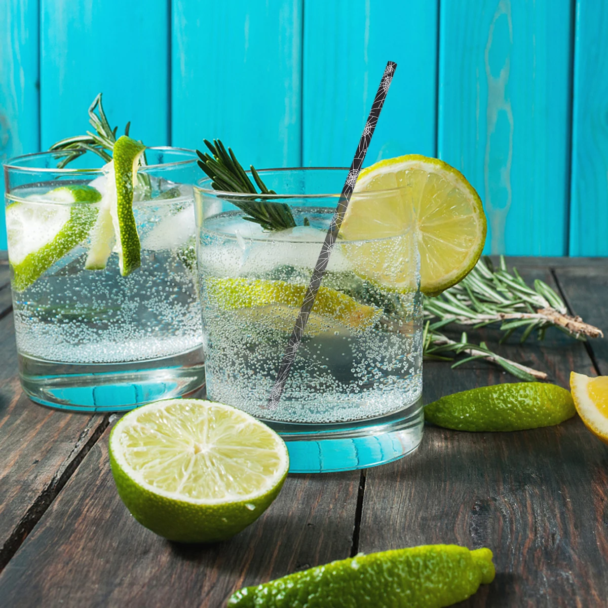 

50Pcs Halloween Spider Pattern Straws Eco Friendly Paper Novelty Party Drinking Straws for Halloween Party Ghost Festival Kids