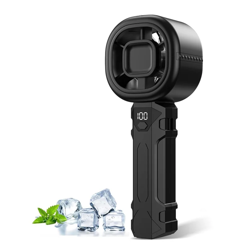 Портативный ручной вентилятор ABBK, персональный вентилятор с цифровым дисплеем, 3 скорости ветра, аккумулятор 3000 мАч, перезаряжаемый через USB