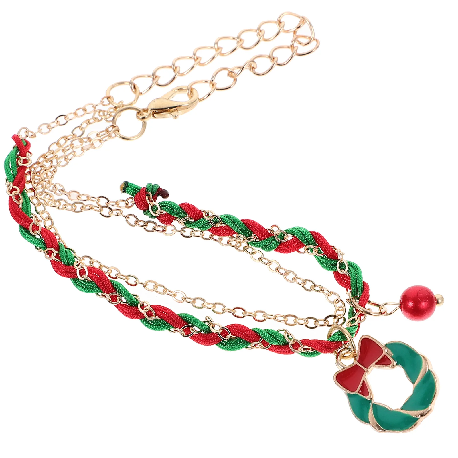 

Christmas Woven Bracelet Stylish Xmas Charm Festival Wrist Chain Decorative Bracelet for Women Men Lovely Wrist Chain