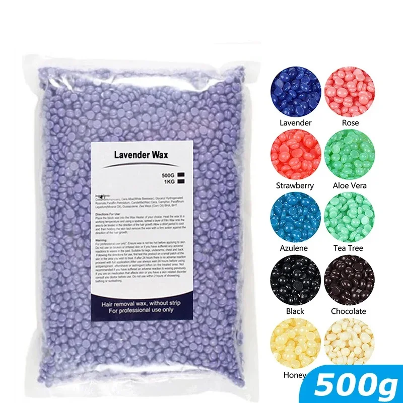 500g/50g Hard Wax Beans for Hair Removal Body European Brazilian Pearl for Wax Warmer Waxing Beans for Wax Heater Machine