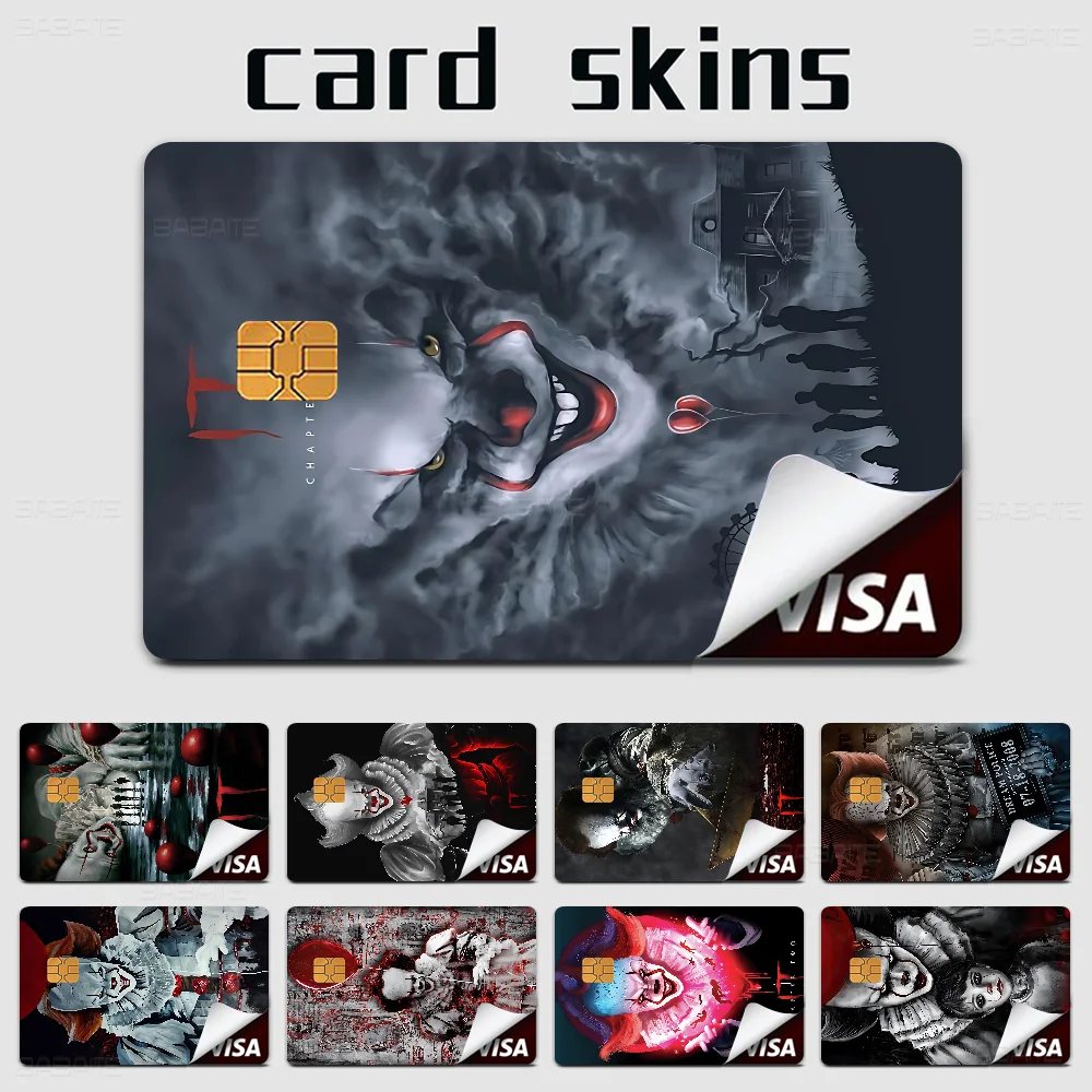 

Stephen King S It P-pennywise 2024 Anime Cartoon Skin Stickers Film Tape Case For Big Credit Debit Card Front Side