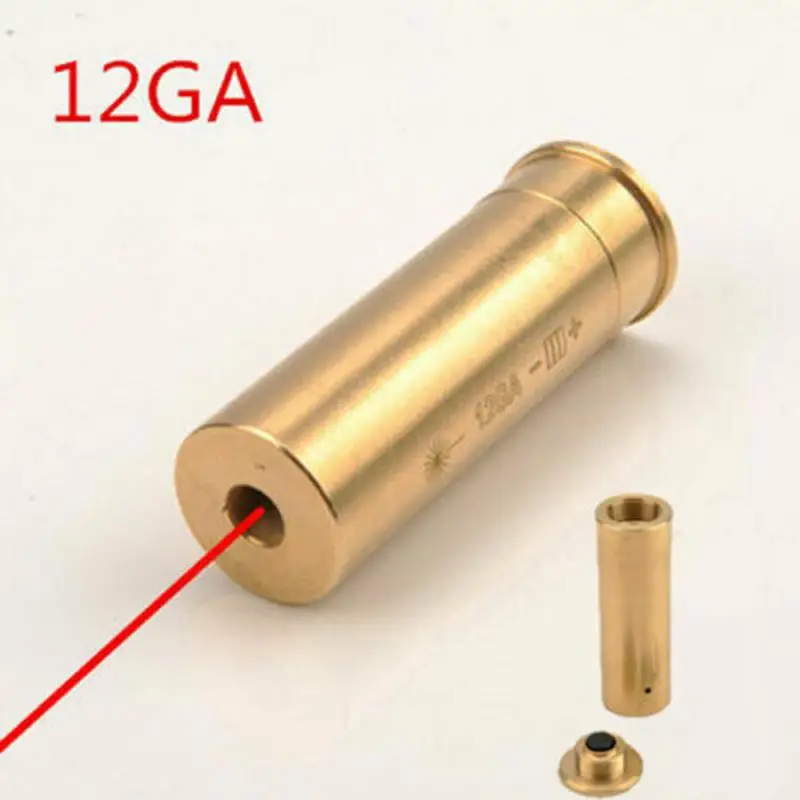 12/20GA Calibrator Gauge Bore Sighter Boresighter Red Sighting Sight Boresight Red Copper Lase-r Leveler Range Finder