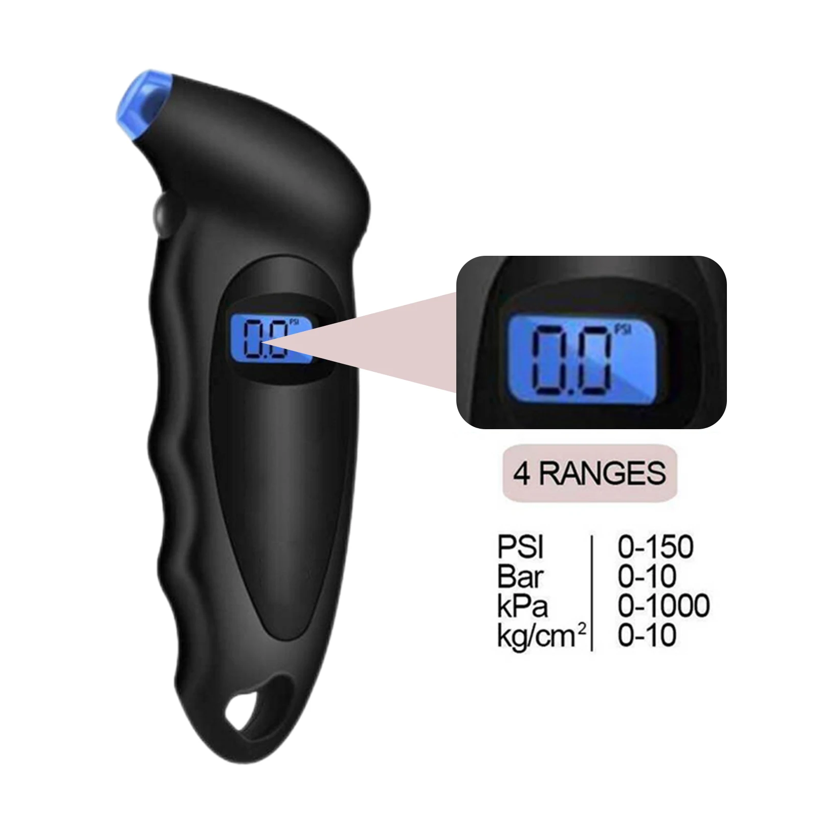 Digital Tire Pressure Gauge Portable Air Pressure Gauge 100 PSI 4 Settings Truck Tyre Pressure Gauge With Backlit LCD Display