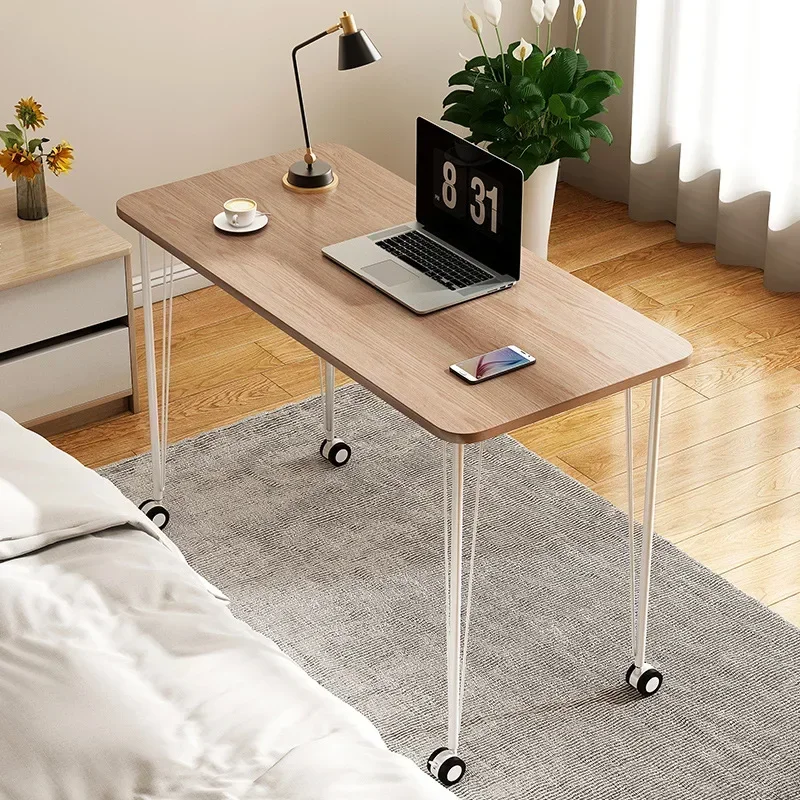 

Laptop Stand Lazy Bedside Portable Computer Desk Office Long Table Modern Desk Wheel Bureau Silla Plegable Office Desk Furniture