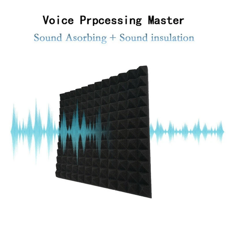 30 Pcs Acoustic Panels Foam Board Studio Sound-Absorbing Firewall Wedge Tiles Helps Reduce Echo And Unnecessary Noise