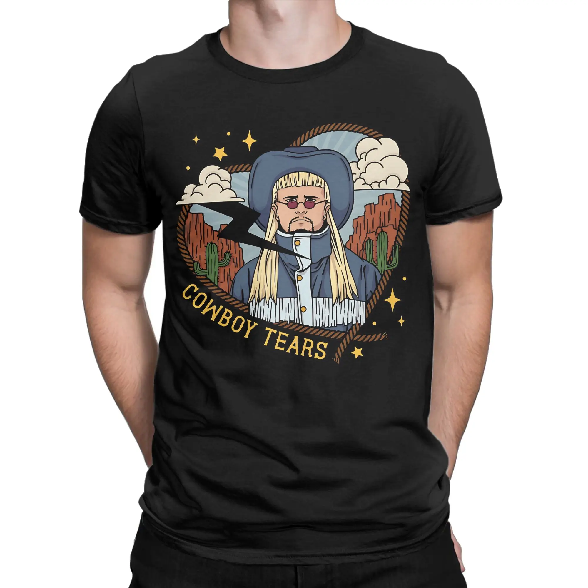Oliver Tree Cowboy Tears Herren-T-Shirts, einzigartige T-Shirts, kurzärmeliges T-Shirt mit Rundhalsausschnitt, 100 % Baumwolle, Geburtstagsgeschenk-Kleidung – Detail 2