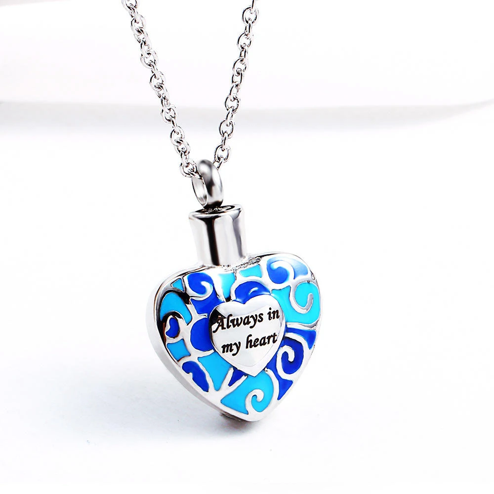 Cremation Jewelry Tiny Heart Urn Necklaces for Ashes for Wom