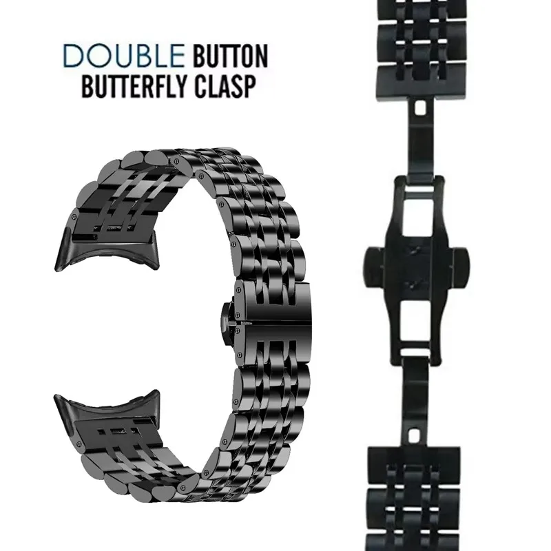 Stainless Steel Strap For Google Pixel Watch 2 Butterfly Buckle No Gaps Bracelet For Google Pixel Watch Metal Smart watch strap