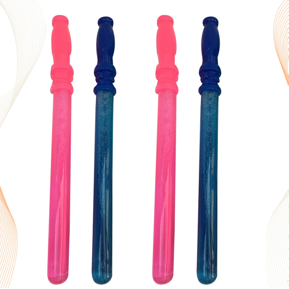 Conjunto de varinha de bolha ecológica, 4 unidades, para crianças, colorido, engraçado, brinquedos de sopro, festa de verão, praia, concurso ao ar livre, lembranças
