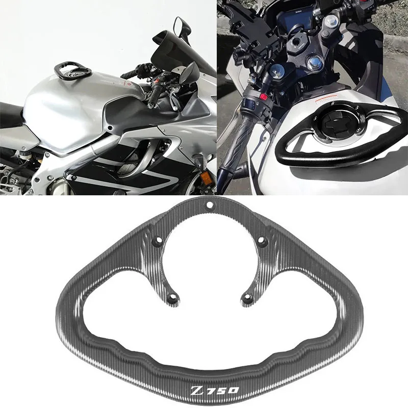 Image of Z750 LOGO Für Kawasaki Z 750 2003-2012 Z750R 2011-2012 Motorrad Passagier Handgriffe Hand Grip Tank haltegriff Griffe Armlehne