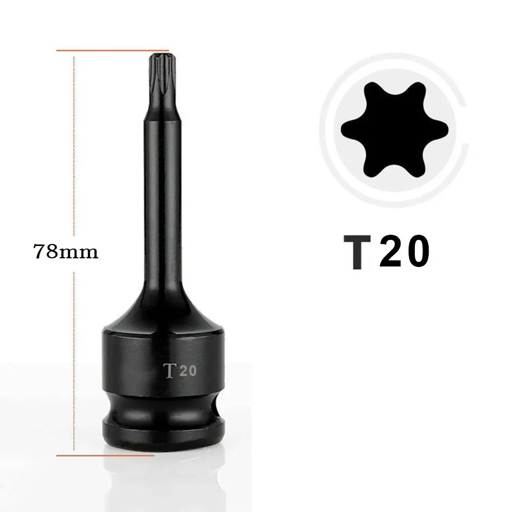

Adapter Head Drive Socket Socket Adapter T-shaped Sleeve Electric Screw Torx Screwdriver Bits 1 2 Inch Driver Star Bit