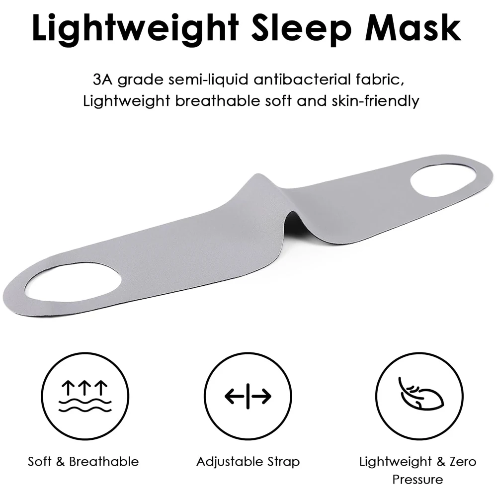 1PCS Zero Pressure Sleep Mask - Lightweight Breathable Blockout Eye Mask for Sleeping with Ear Hanging Elastic Strap, for Women