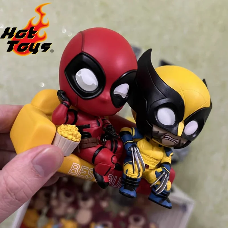 Genuine Hot Toys Deadpool & Wolverine Anime Figure HT COSBABY(S) Mask Ver. Figure Pvc GK Statue Model Collection Toys Gifts Kids