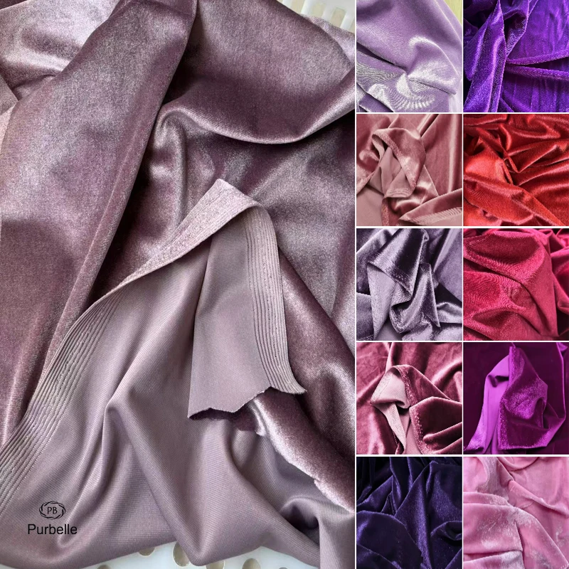 Бархатная ткань бордового цвета и румян — тяжелый ворс для официальных платьев, свадебных драпиров и роскошного декора своими руками |   Материал премиум-класса ручной работы