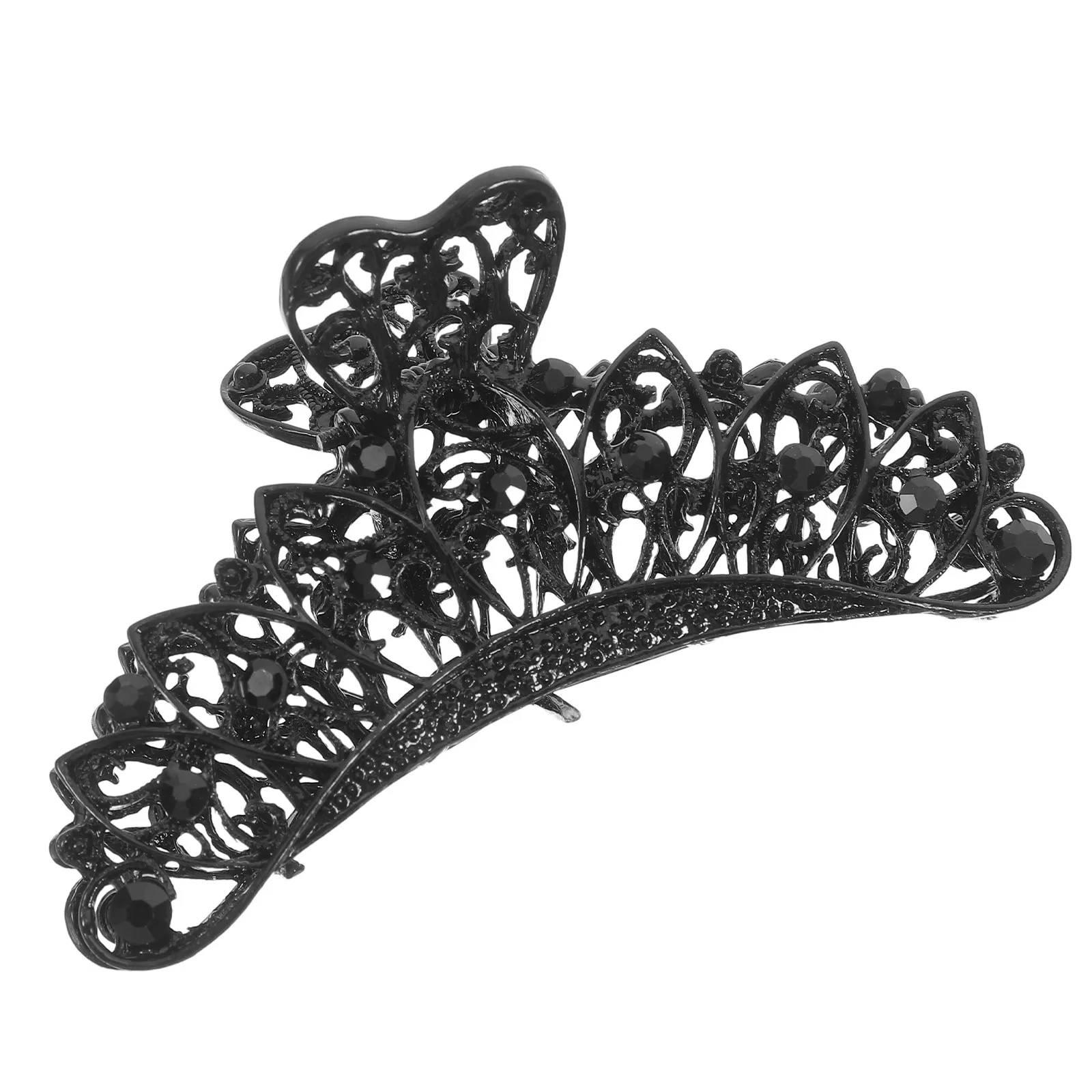 

Large Alloy Jaw Clip Retro Hollowed Hair Grab for Women Girls Comfortable Non Damage Hair Styling Black Jaw Clip Simple
