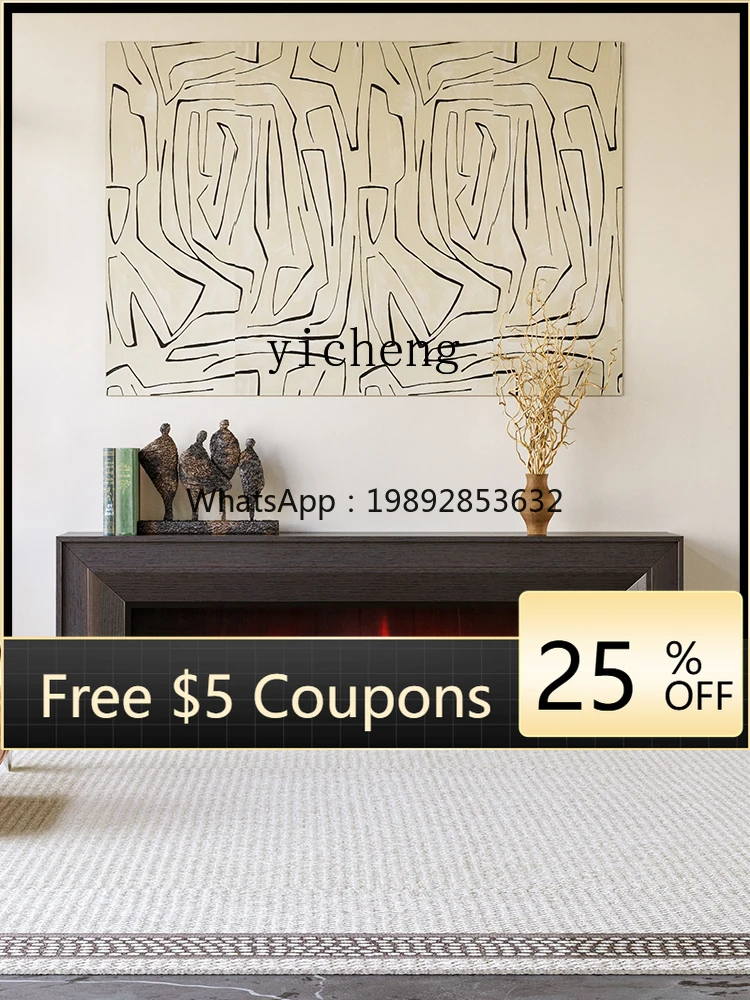 

Vintage TV Cabinet Household Minimalist Console Tables Electronic Simulation Flame Fireplace Curio Cabinet