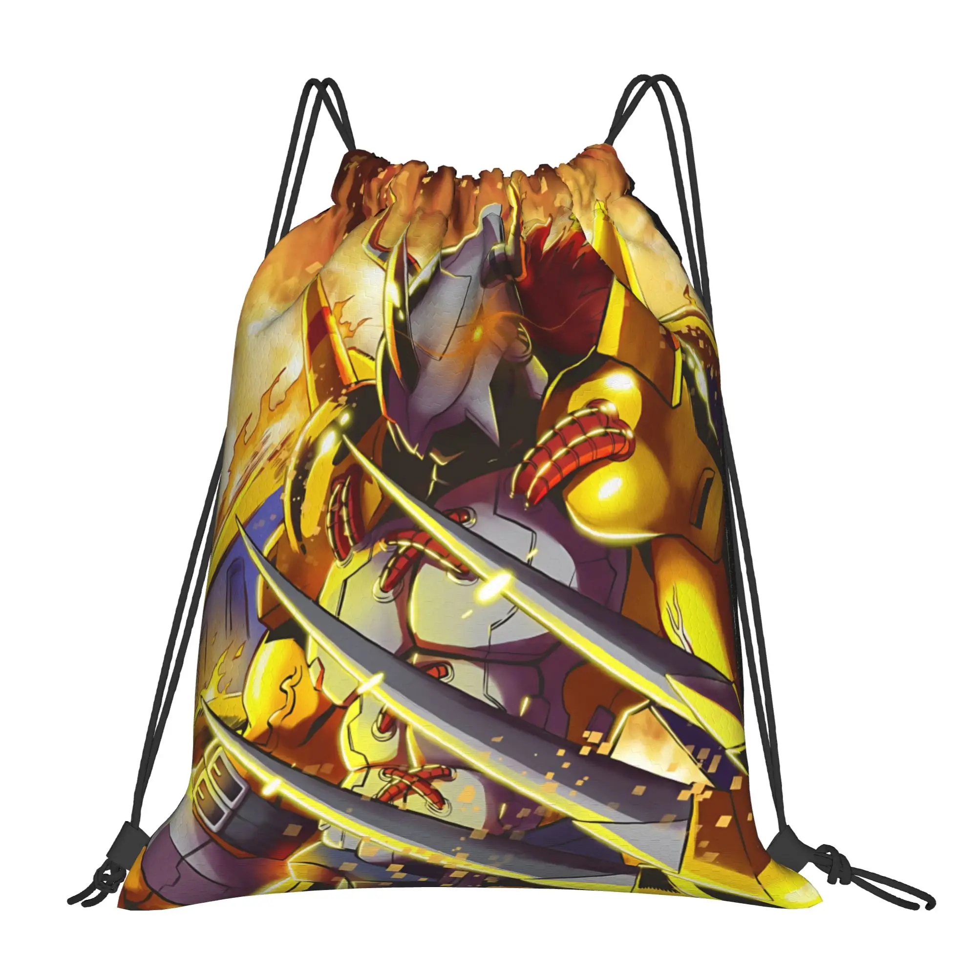 gym Pouch Digital Monster  Drawstring Bags Travel Unisex Storage Organize Bundle Pocket Rope Bag