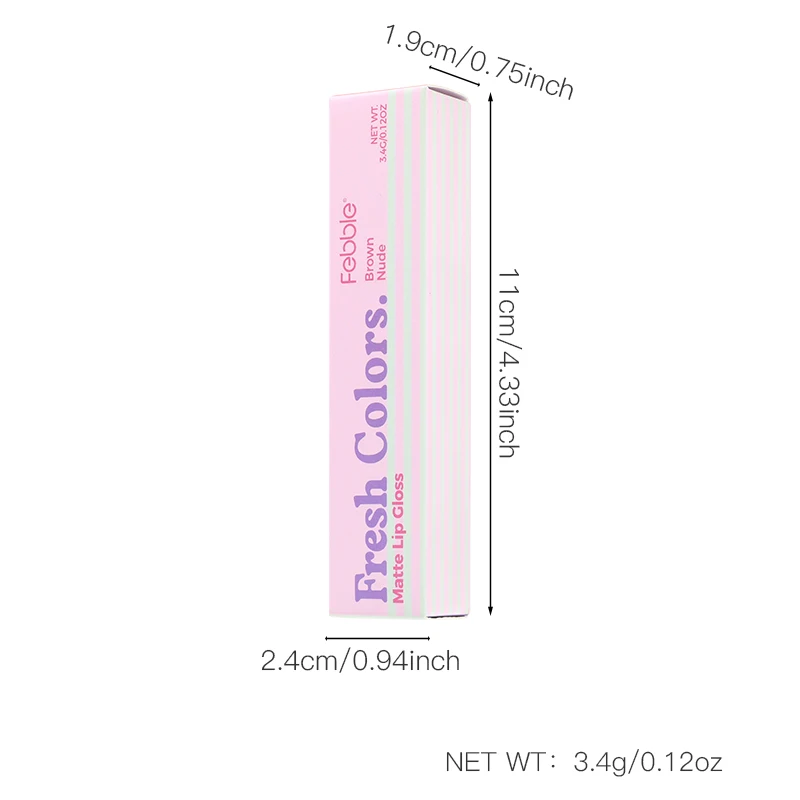 Soft Mist Lip Gloss, 8 color options, non-sticky bottle, waterproof and quick-drying, long-lasting liquid lip balm