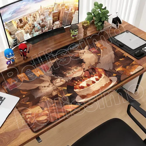 Imagen 2 del producto Alfombrilla de ratón para juegos h-harry p-potter, alfombrilla de goma antideslizante para ordenador portátil, armario de juegos, teclado, alfombrilla para ratón para juegos extendida