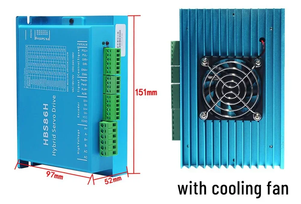 YUN DUAN Nema34 Closed Loop Stepper Motor Driver Kit 2 Phase 4.5/8.5/12Nm 86mm Motor with Encoder Hybird Easy Step Servo Kit