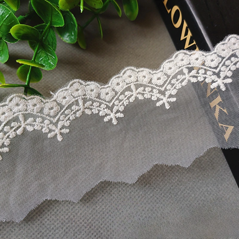 Water-soluble Lace for Wedding Veil, Colorful Mesh Embroidery, Wave Embroidery, Handmade DIY Clothing Accessories