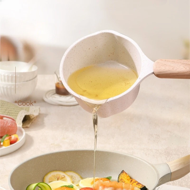 

Stone Non-Stick Mini Saucepan, Small Egg Frying Pan Oil Cooker Resists Yellowing Long-Lasting Durable for Daily Use Kitchen Home
