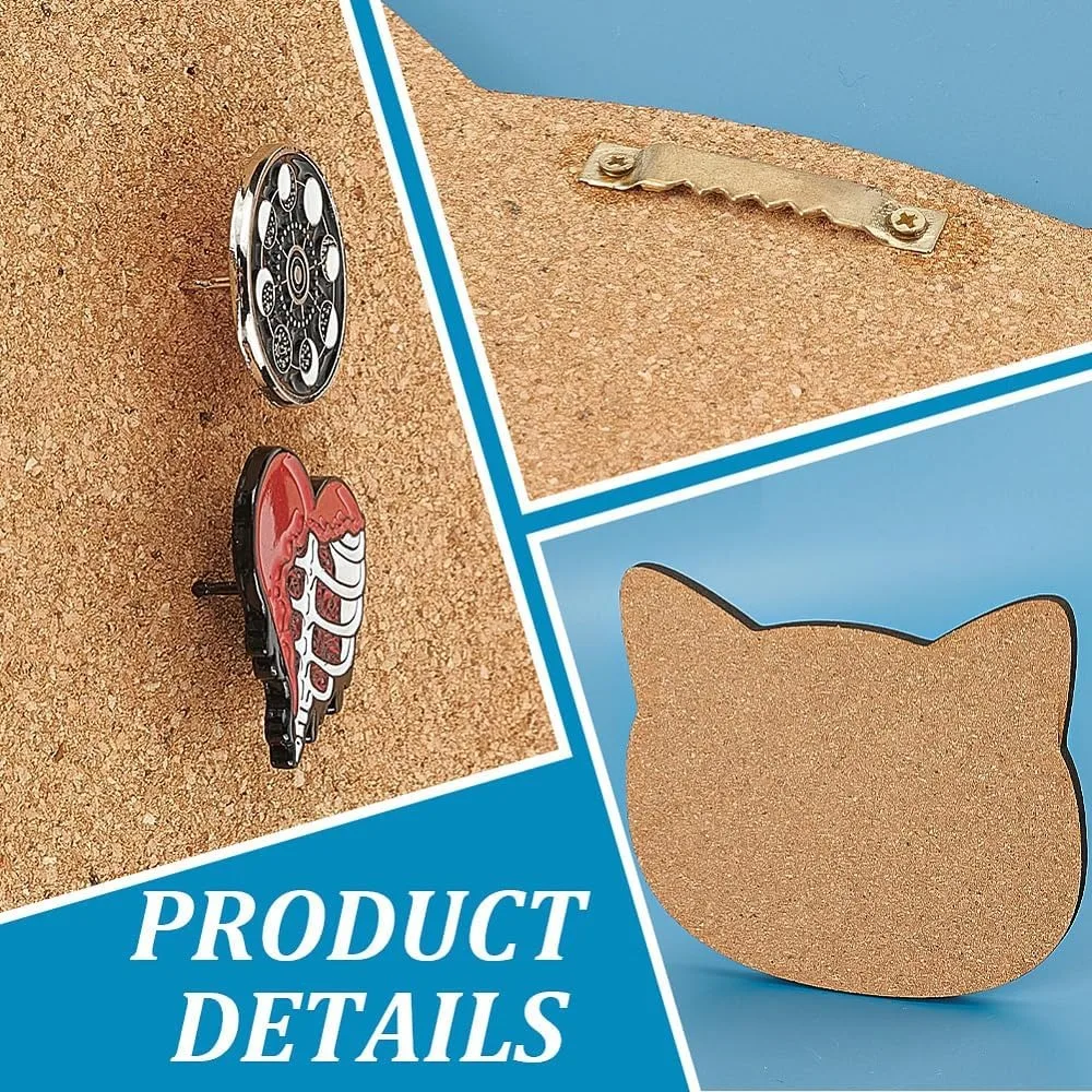 1pc Pin Board Cat Bacheca in sughero Tabellone per bollettino spesso 0,4 pollici Tabellone in sughero a parete per spilla Pin Storage Office Home
