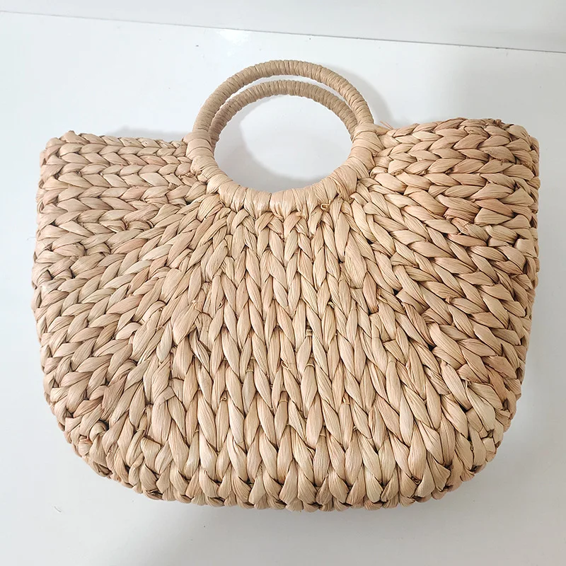 DOYUTIG Spring New Corn Peel Straw Handbag Pastoral Style Women Cabbage Basket Bag Lady Tassels Straw Bag Girl Handmade Bag M002