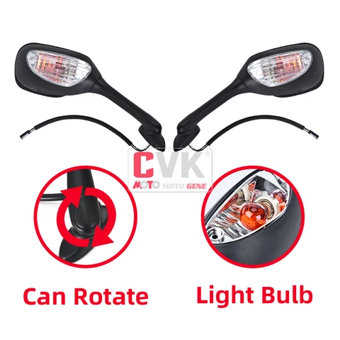 Светодиодное Боковое Зеркало CVK Для Suzuki GSXR600 GSXR750 GSXR1000 K6 K7 K8 2006-2010