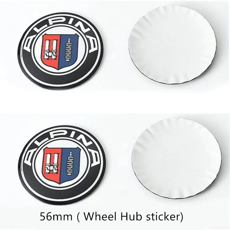 ALPINA auto cofano anteriore cofano distintivo tronco posteriore emblema volante adesivo ruota mozzo centrale Cap Badge cat styling accessori