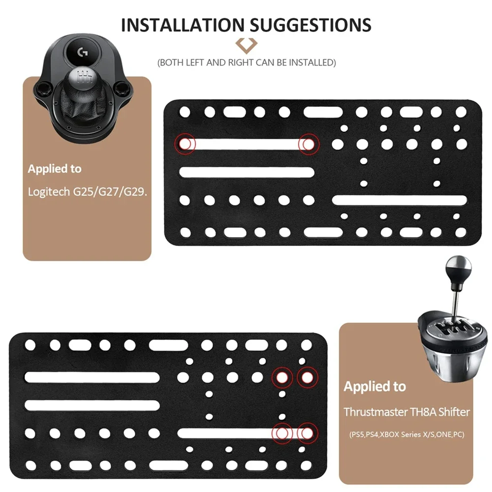 For Logitech G27 G25 G29 G920 T500 T300 Universal PC USB Handbrake Mount Bracket Plate For Thrustmaster TH8A Shifter