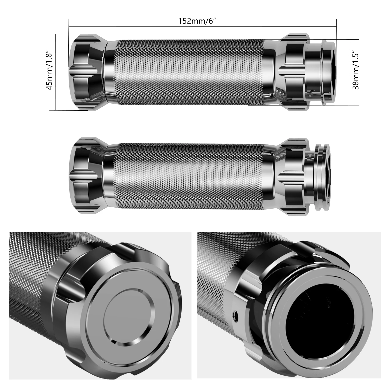 (EU-Lagerbestand) Für Harley Street Bob 114 FXBBS 2021-2024 Lenkergriffe Low Rider ST Street Glide FLHX Road Glide FLTRX Fat Boy 114 – Detail 2