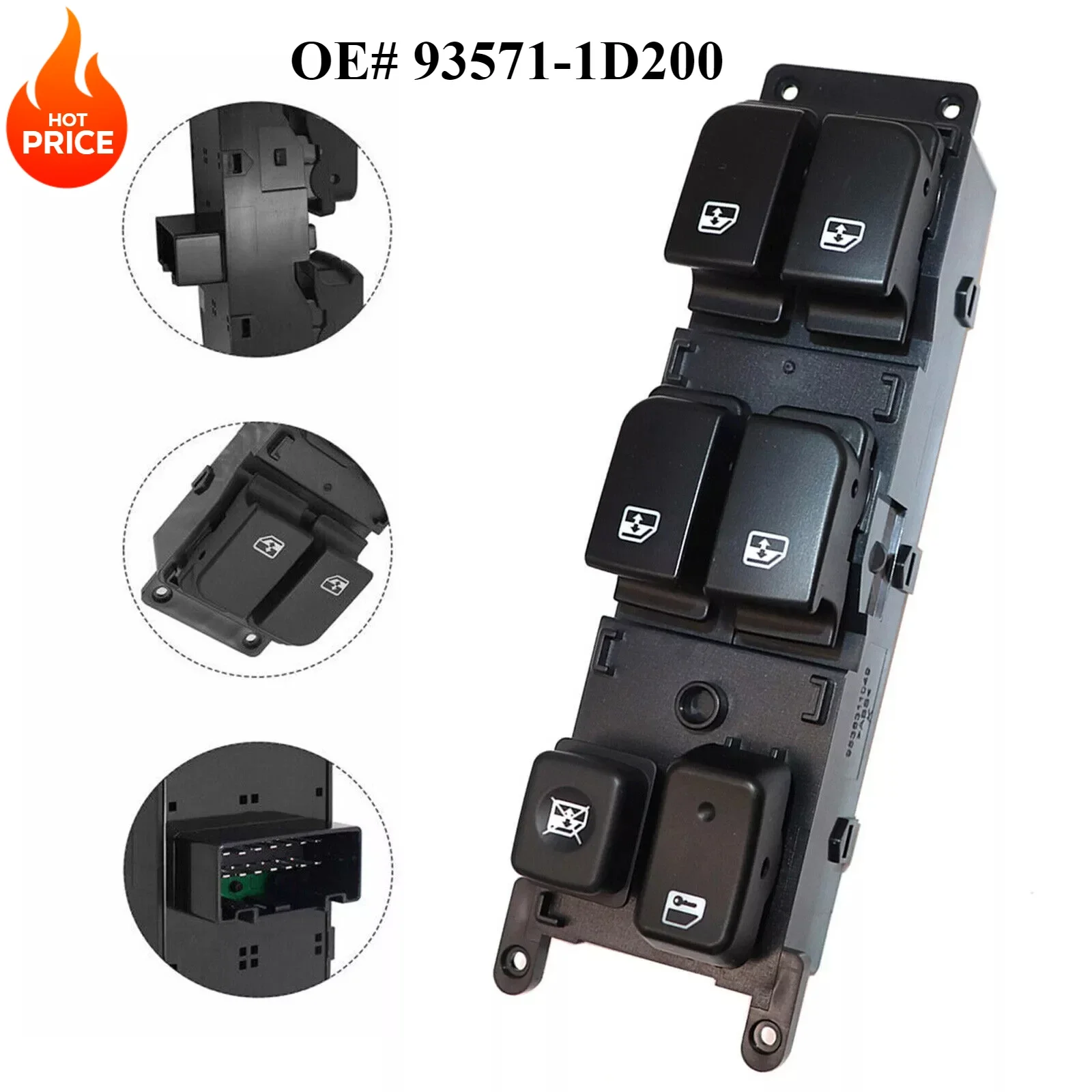 

Driver Left Side Master Main Power Window Switch For KIA Rondo Carens 2007-2012 93571-1D200 935711D200